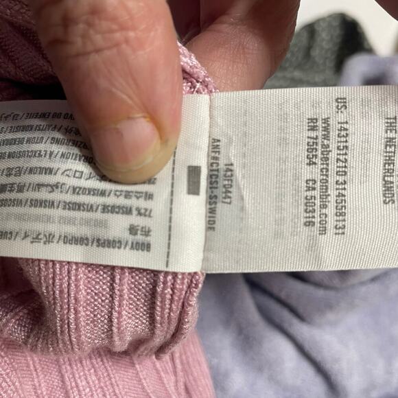 Abercrombie & Fitch ribbed knit skirt size XLP lavender - Picture 7 of 13